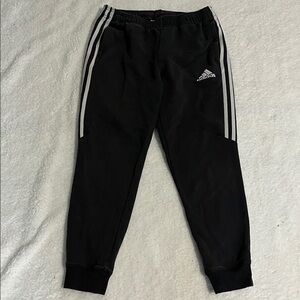 Adidas Women's Black Joggers with White Stripes